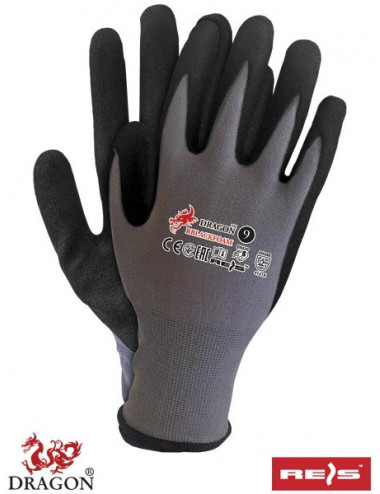 Protective gloves rblackfoam sb grey-black Reis