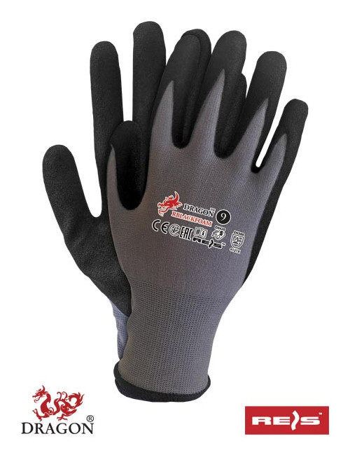 Rblackfoam SB Schutzhandschuhe grau-schwarz Reis