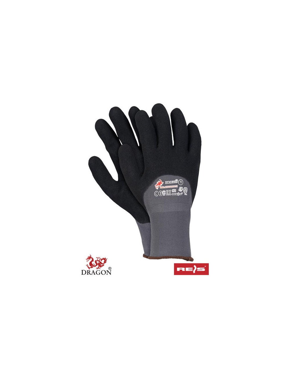 Protective gloves rblackfoam-h sb grey-black Reis
