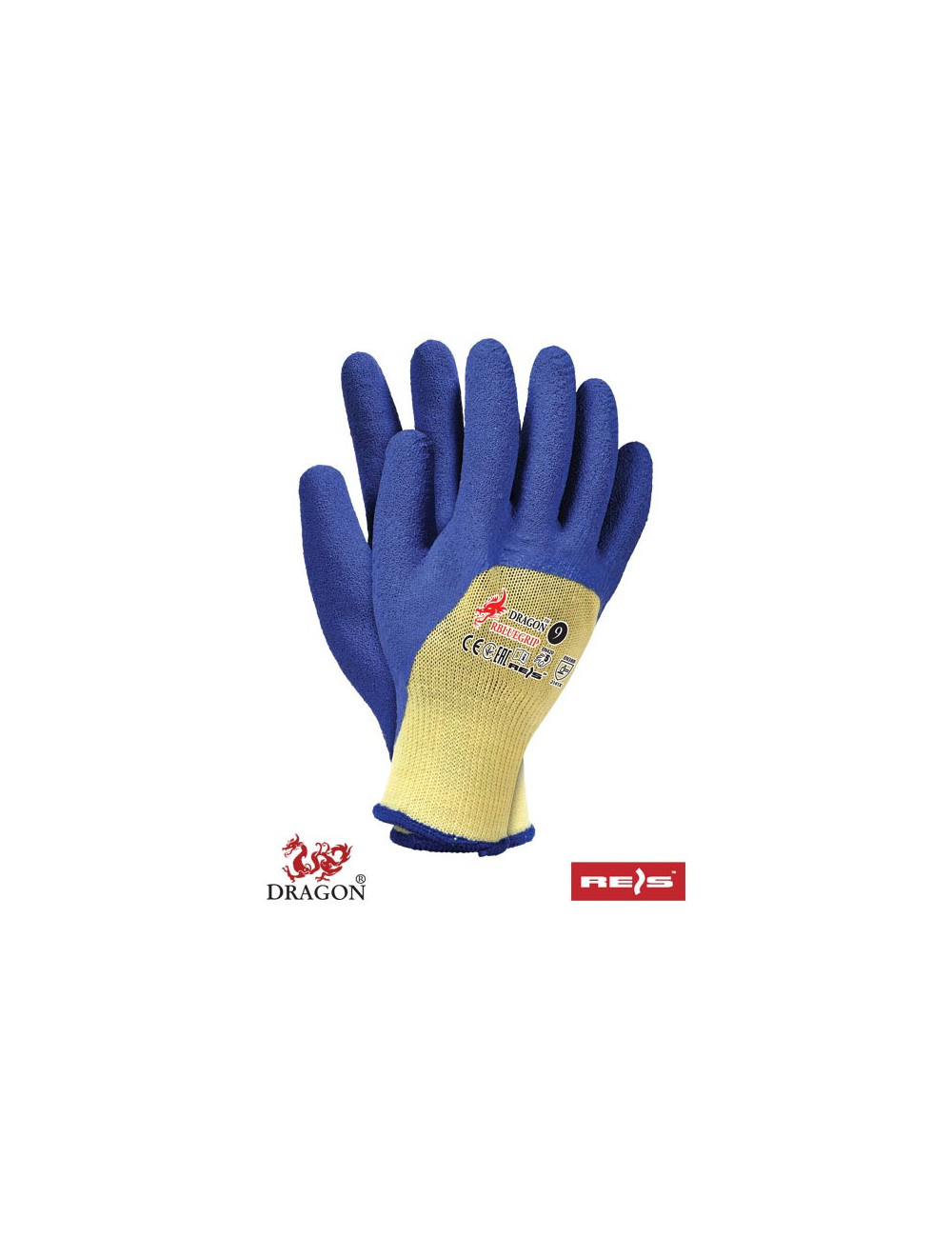 Protective gloves rbluegrip yn yellow-blue Reis