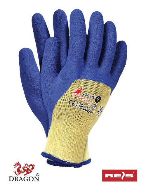 Protective gloves rbluegrip yn yellow-blue Reis
