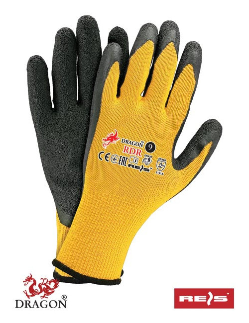 Rękawice ochronne rdr by czarno-żółty Reis