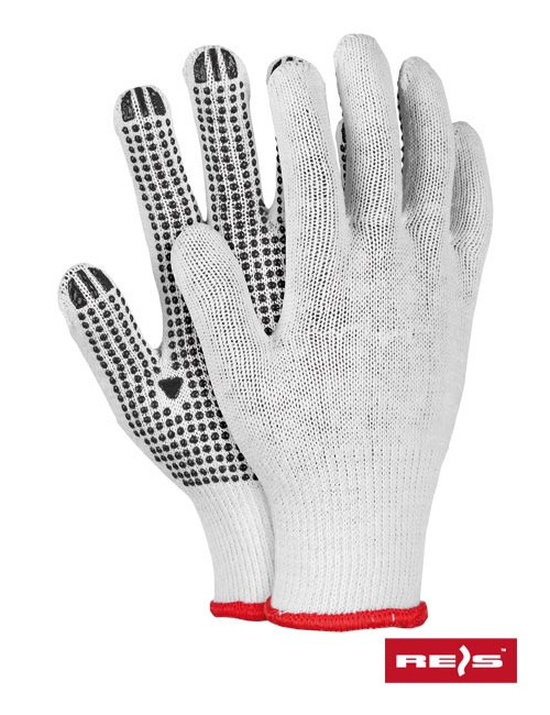 Protective gloves rdzn wb white-black Reis