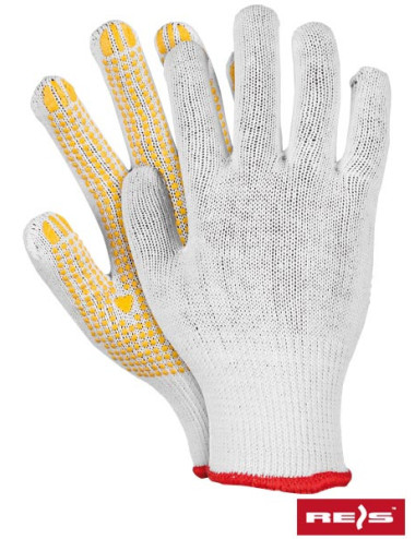 Protective gloves rdzn wy white-yellow Reis