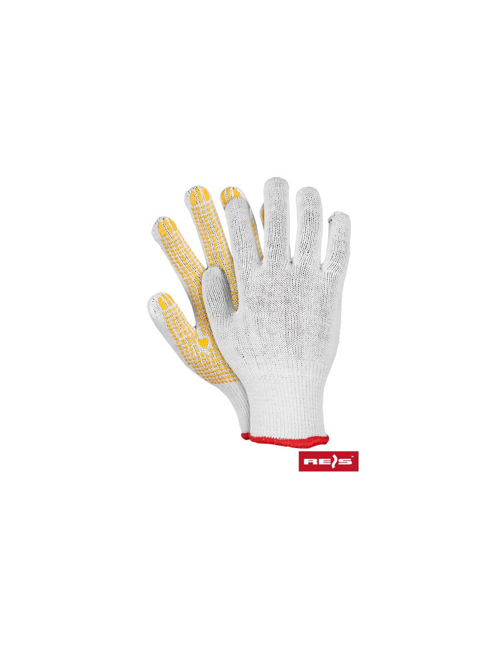 Rękawice ochronne rdzn wy biało-żółty Reis