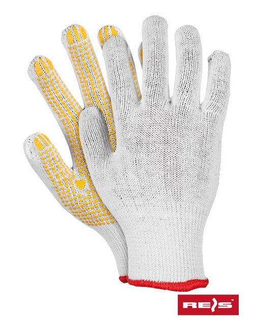 Protective gloves rdzn wy white-yellow Reis