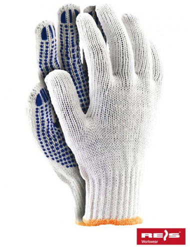 Rękawice ochronne rdzn600 wn biało-niebieski Reis