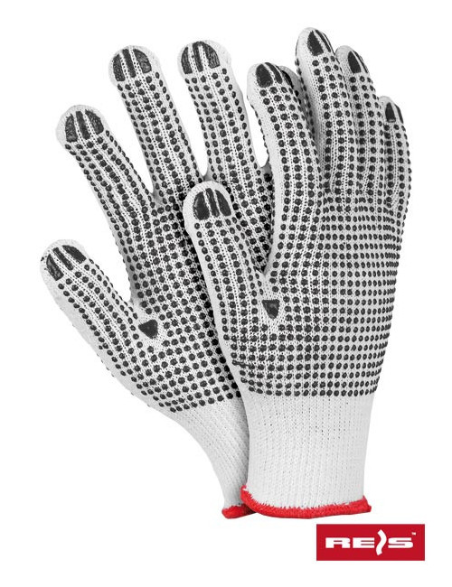 Protective gloves rdznn wb white-black Reis