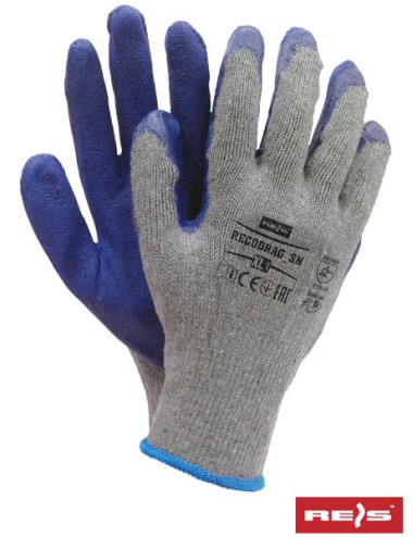 Rękawice ochronne recodrag sn szaro-niebieski Reis