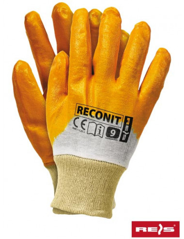 Reconit Bep Schutzhandschuhe beige und orange Reis
