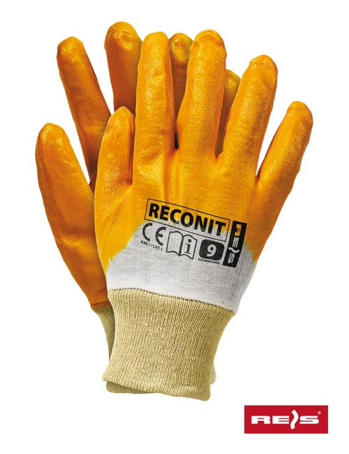 Protective gloves reconit bep beige-orange Reis