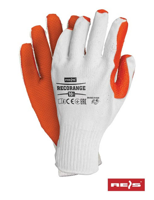 Protective gloves recorange wp white-orange Reis