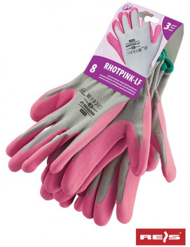Protective gloves rhotpink-lf jsr light gray pink Reis