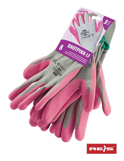 Protective gloves rhotpink-lf jsr light gray pink Reis