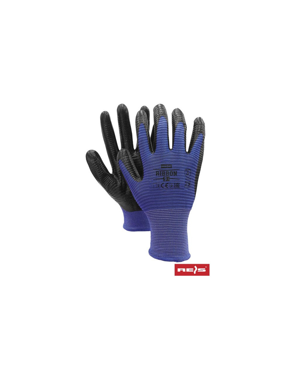 Protective gloves ribbon nb blue-black Reis