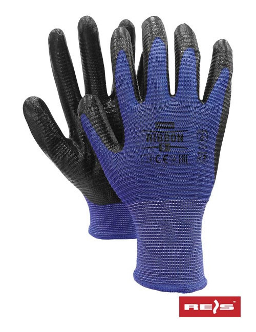 Ribbon NB Schutzhandschuhe blau-schwarz Reis