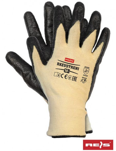 Protective gloves rkevstreni yb yellow-black Reis
