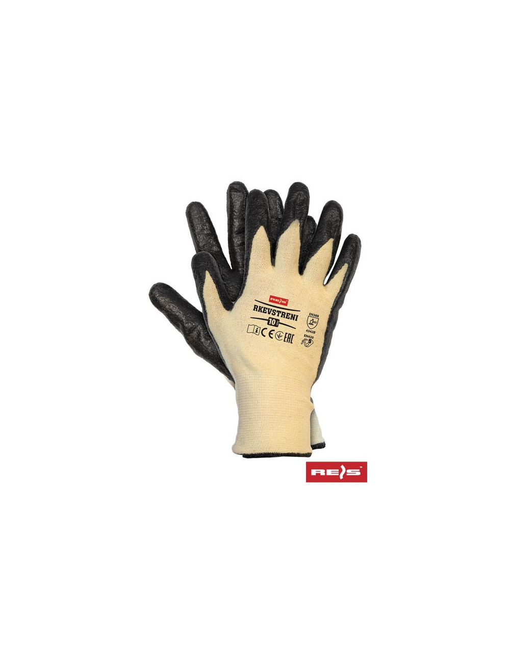 Protective gloves rkevstreni yb yellow-black Reis