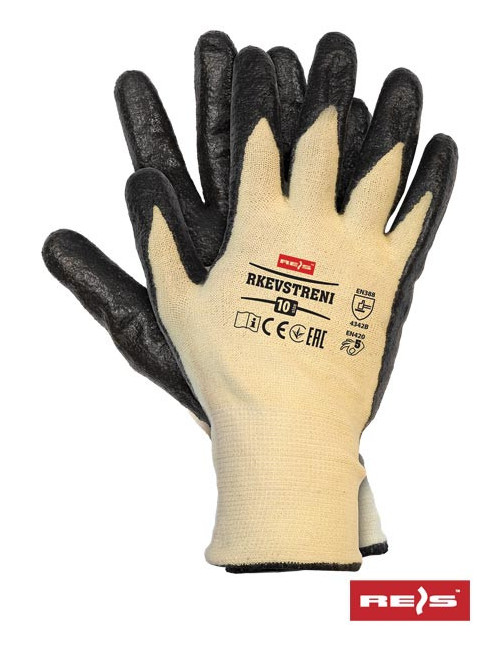 Rkevstreni yb Schutzhandschuhe gelb-schwarz Reis