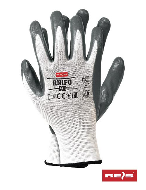 Protective gloves rnifo ws white-grey Reis