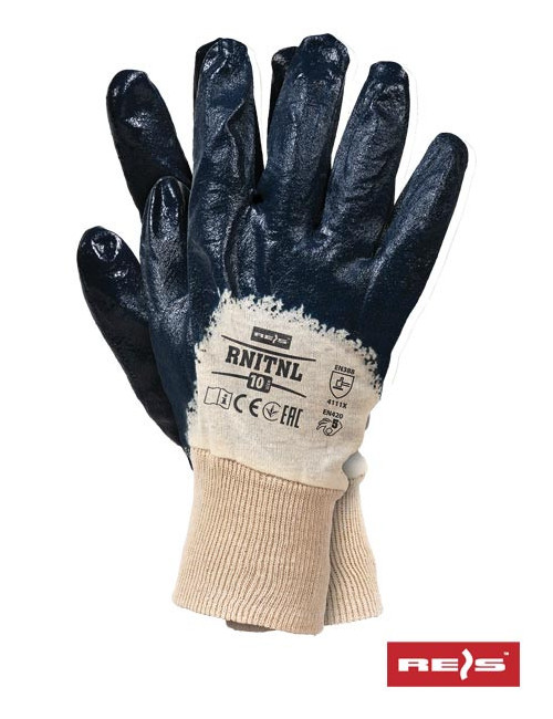 Protective gloves rnitnl beg beige-navy Reis