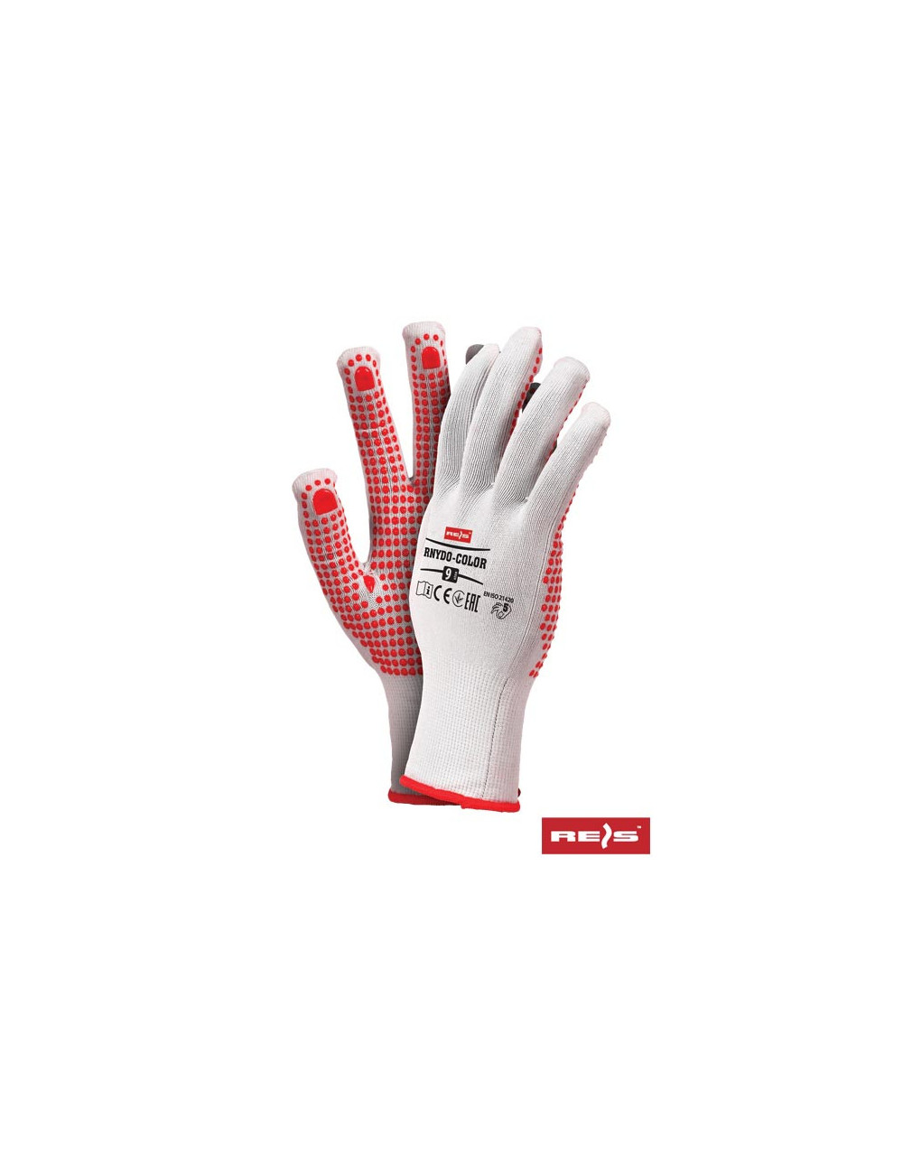 Protective gloves rnydo wc white-red Reis