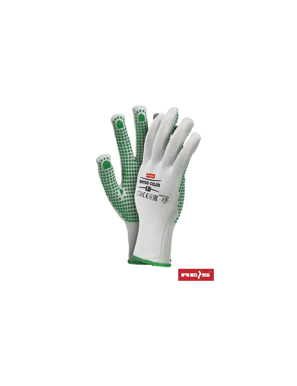 Protective gloves rnydo wz white-green Reis