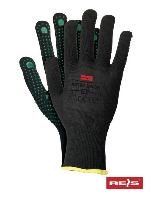 Protective gloves rnydo-color bz black-green Reis