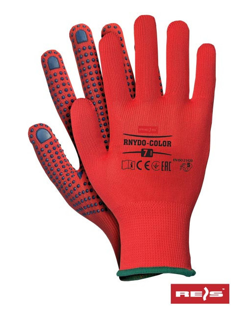 Protective gloves rnydo-color cn red-blue Reis