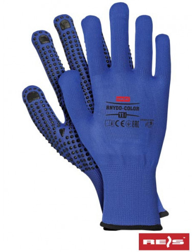 Rękawice ochronne rnydo-color nb niebiesko-czarny Reis