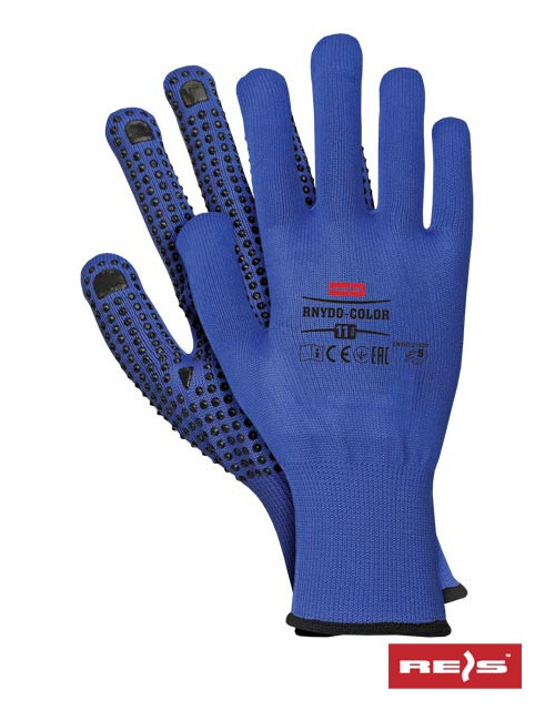 Rękawice ochronne rnydo-color nb niebiesko-czarny Reis