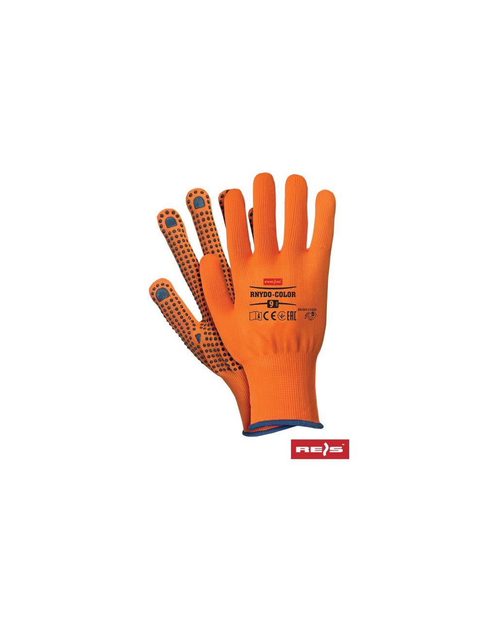 Rękawice ochronne rnydo-color pn pomarańczowo-niebieski Reis