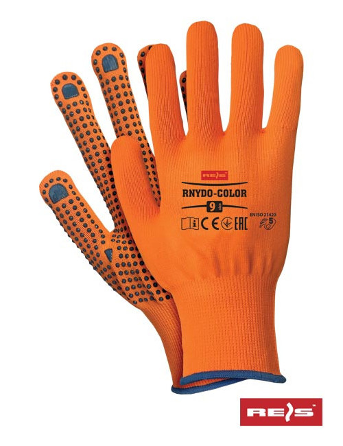 Protective gloves rnydo-color pn orange-blue Reis