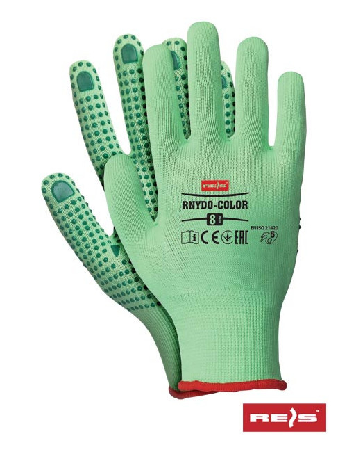 Protective gloves rnydo-color zz green-green Reis