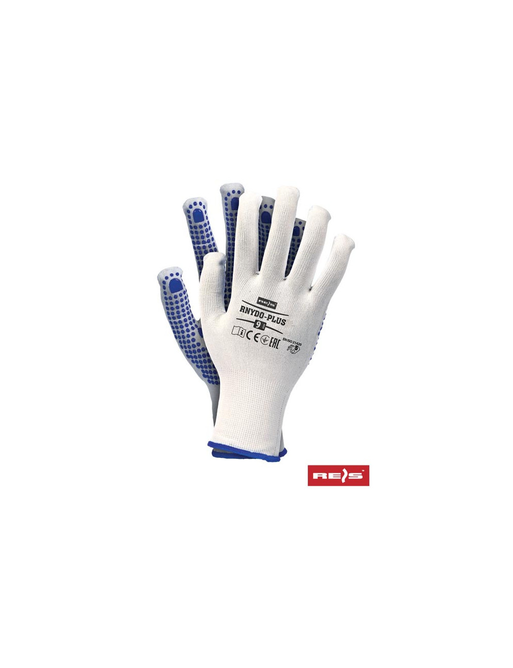 Protective gloves rnydo-plus wn white-blue Reis