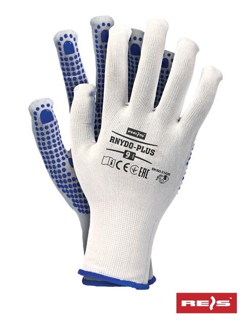 Protective gloves rnydo-plus wn white-blue Reis