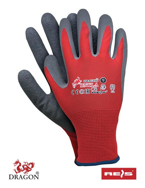 RNYLA CS SCHUTZHANDSCHUHE ROT-GRAU