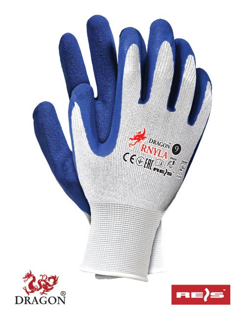 Protective gloves rnyla wn white-blue Reis