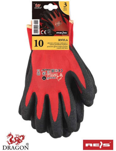 Protective gloves rnyla-s cb red-black Reis