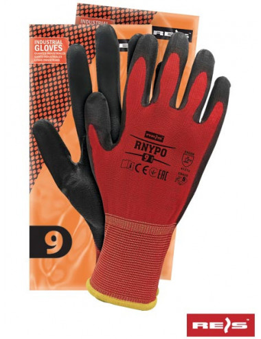 Protective gloves rnypo cb red-black Reis