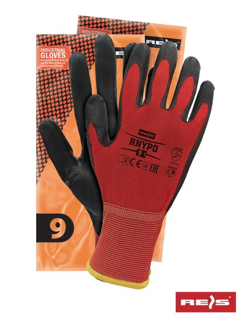 Protective gloves rnypo cb red-black Reis