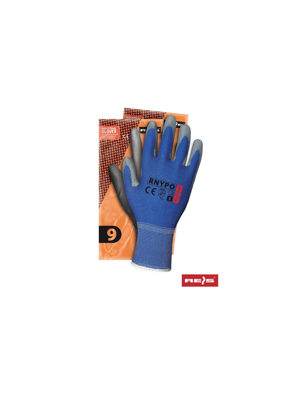 Protective gloves rnypo ns blue-grey Reis