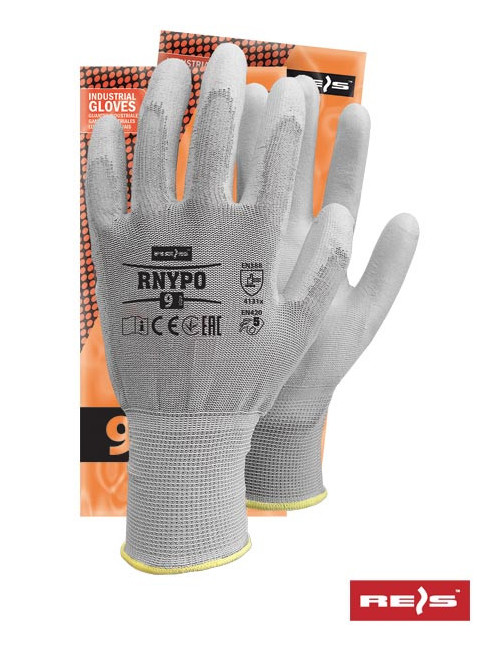 Protective gloves rnypo ss steel-gray Reis