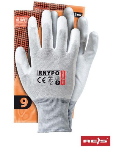 Protective gloves rnypo ww white-white Reis