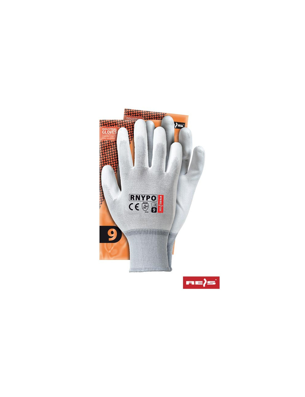 Protective gloves rnypo ww white-white Reis