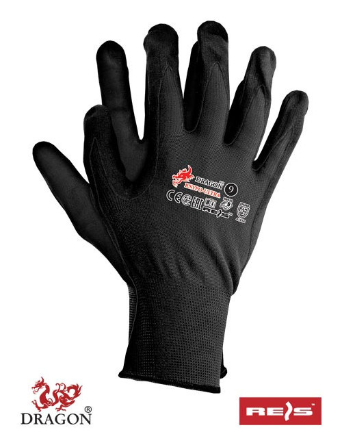 Rnypo-ultra bb Schutzhandschuhe schwarz-schwarz Reis