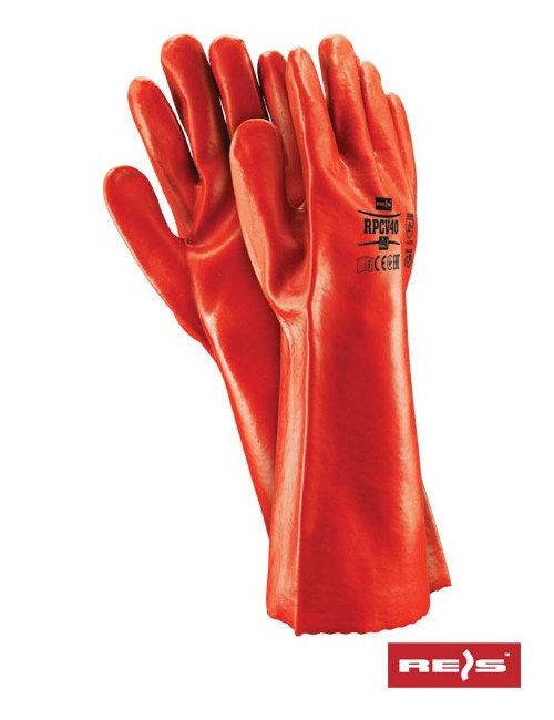 Protective gloves rpcv40 c red Reis