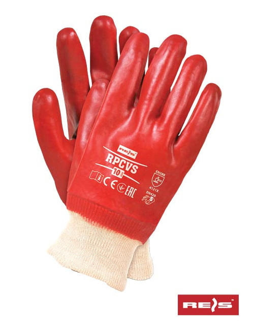 RPVCS C Schutzhandschuhe rot Reis