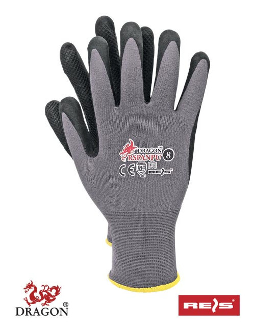 Protective gloves rspanpu sb grey-black Reis