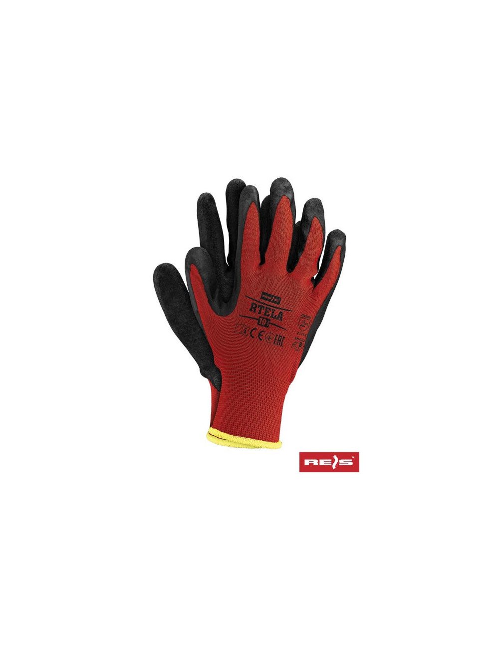 Protective gloves rtela cb red-black Reis